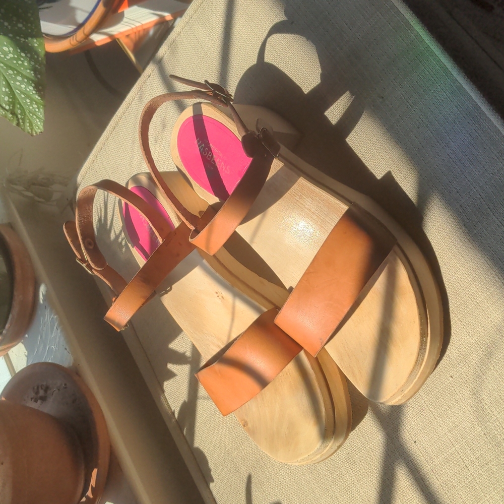 Swedish Hasbeens Gittan Block Heel Sandals